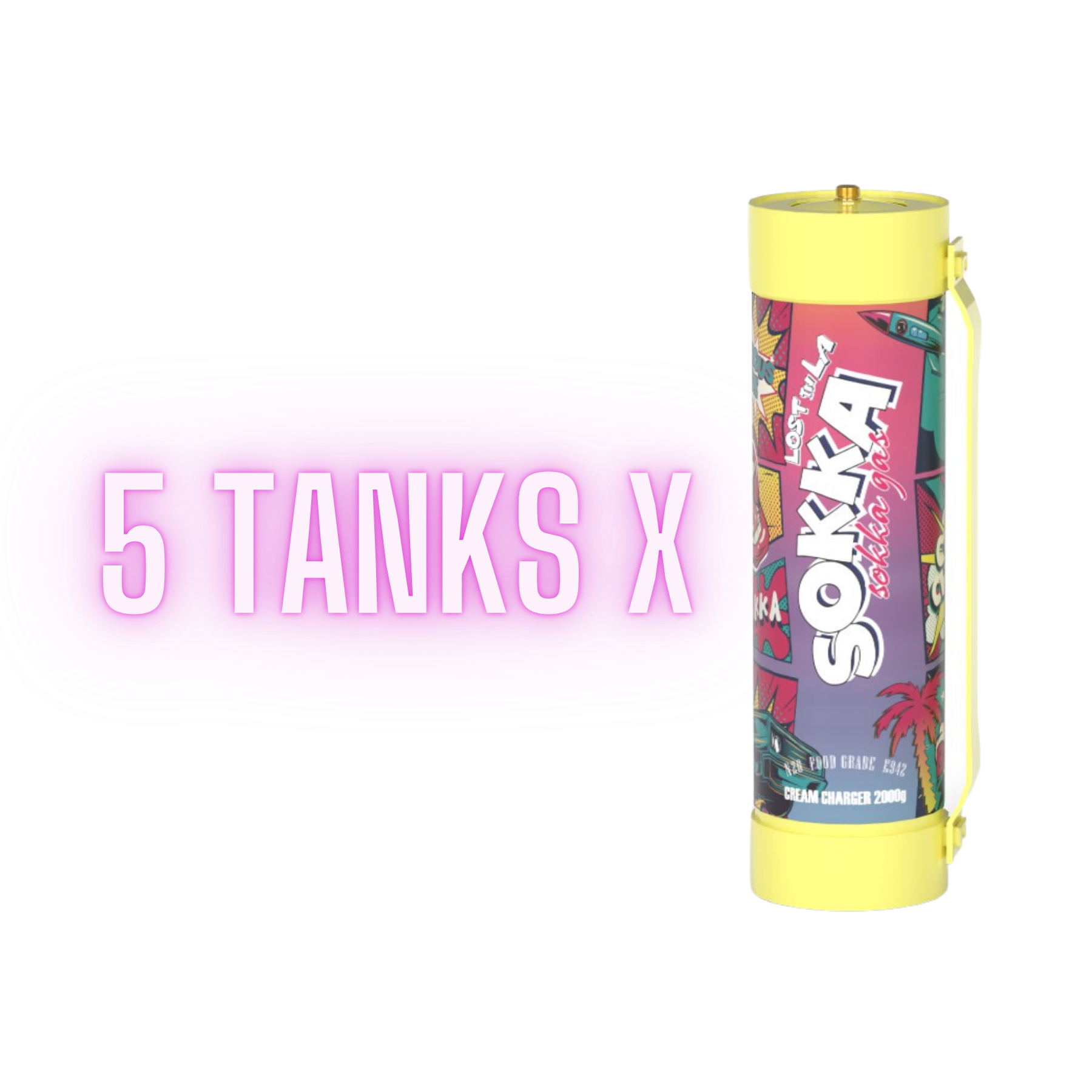 3.3L SOKKA Tank Cream Chargers With 2000g of Food Grade N2O Nangs Melbourne