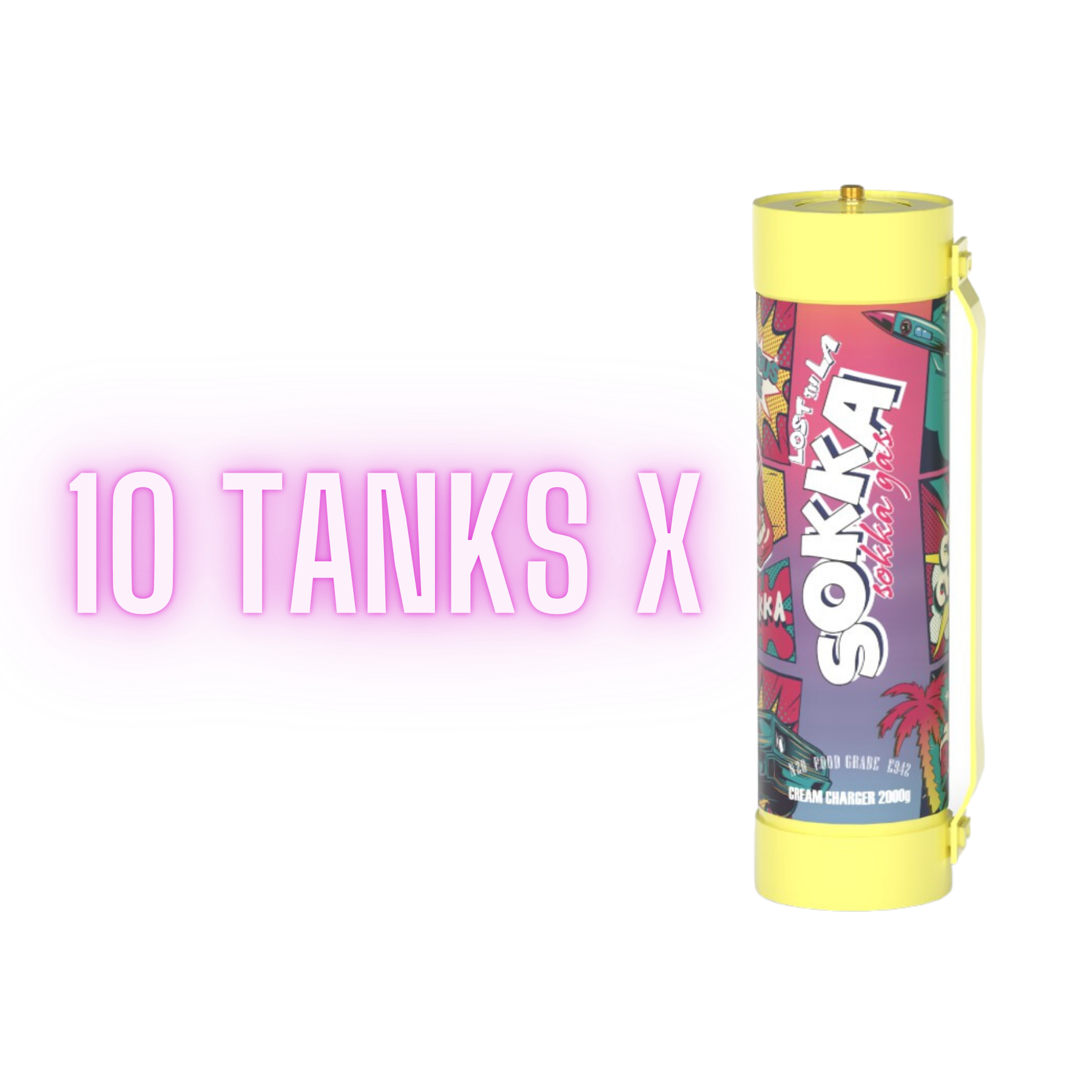 3.3L SOKKA Tank Cream Chargers With 2000g of Food Grade N2O Nangs Melbourne